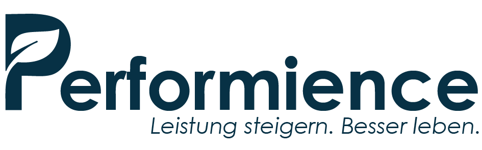 Das Performience-Logo mit der Farbe Blau und dem Wort „Performience“.; eine Zusammensetzung aus Performance und Science